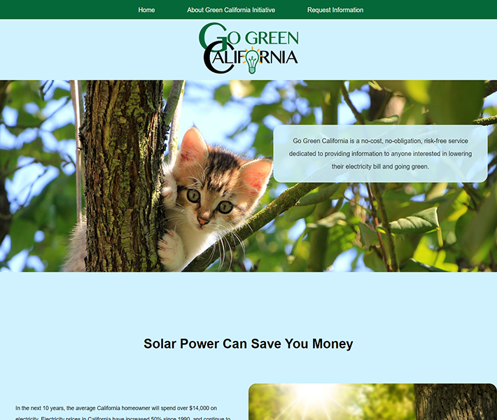 Go Green Home Page